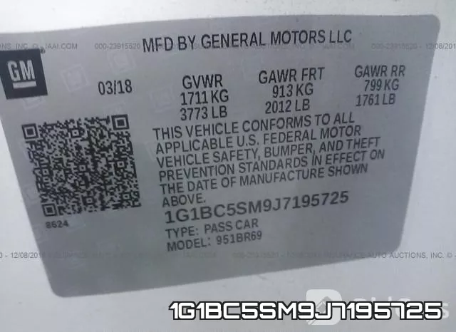 1G1BC5SM9J7195725 фото 10