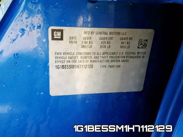 1G1BE5SM1H7112129 фото 2