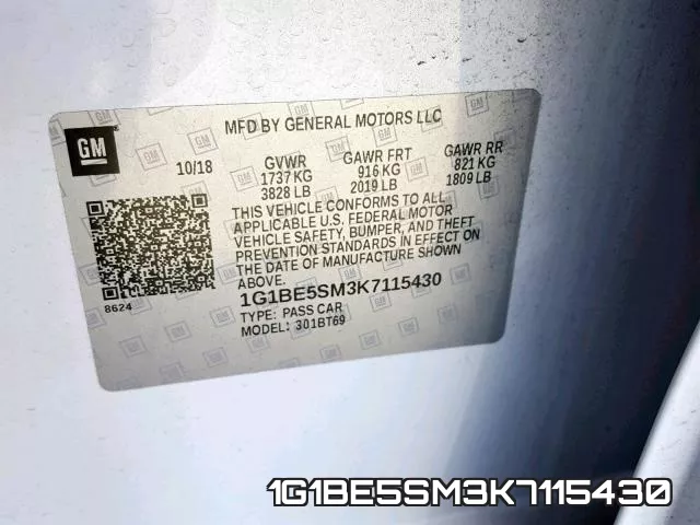 1G1BE5SM3K7115430 фото 2