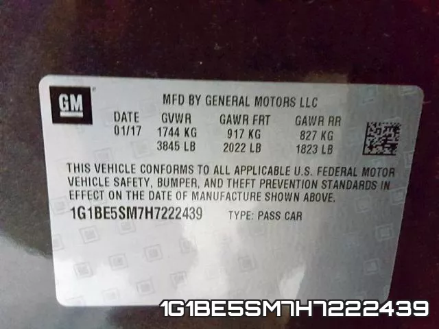 1G1BE5SM7H7222439 фото 2