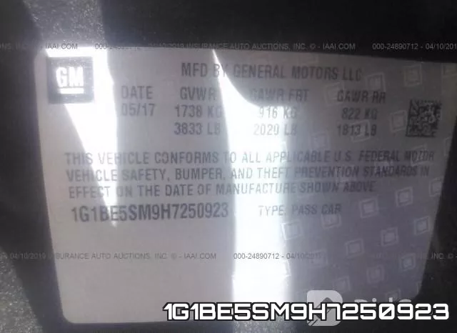 1G1BE5SM9H7250923 фото 10