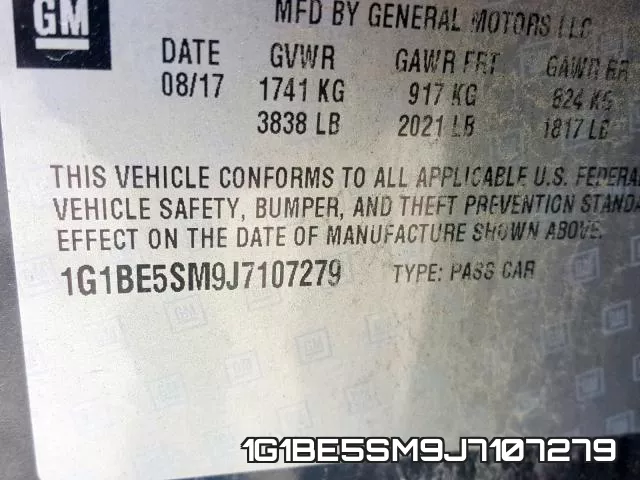 1G1BE5SM9J7107279 фото 2