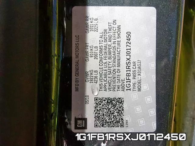 1G1FB1RSXJ0172450 фото 2