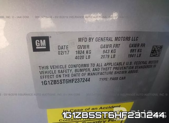 1G1ZB5ST6HF237244 фото 10