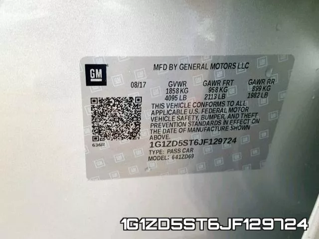 1G1ZD5ST6JF129724 фото 2