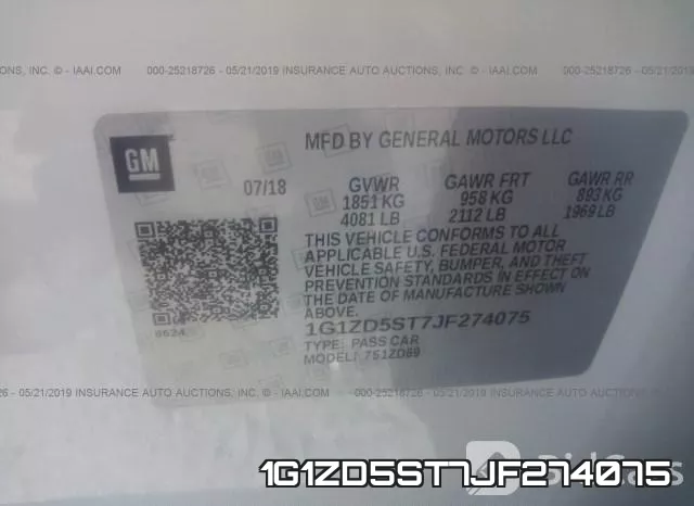 1G1ZD5ST7JF274075 фото 10