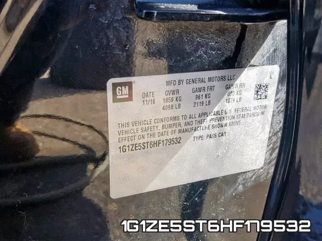 1G1ZE5ST6HF179532 фото 2