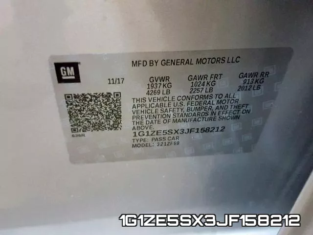 1G1ZE5SX3JF158212 фото 2
