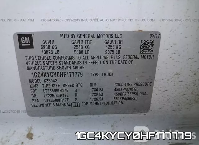1GC4KYCY0HF177779 фото 10