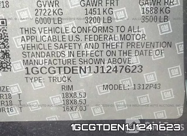 1GCGTDEN1J1247623 фото 10