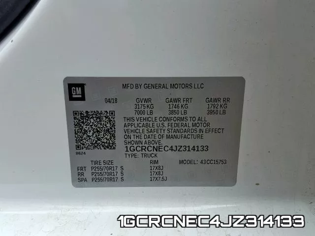 1GCRCNEC4JZ314133 фото 2