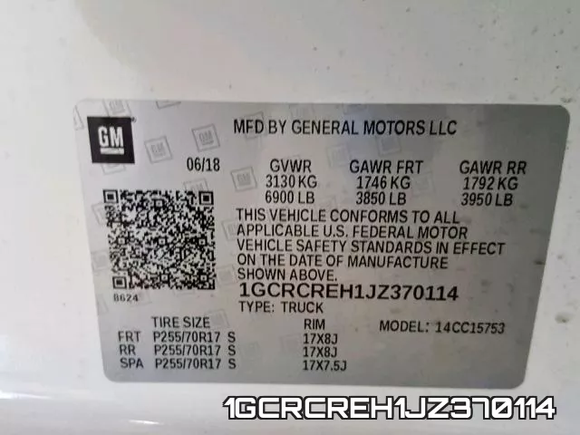 1GCRCREH1JZ370114 фото 2