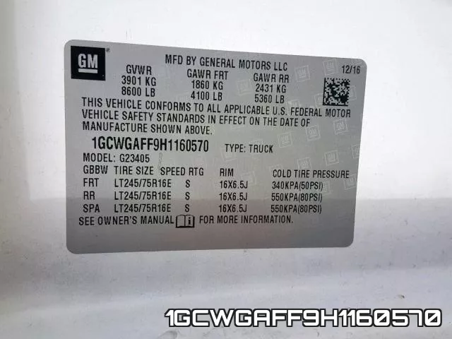 1GCWGAFF9H1160570 фото 2