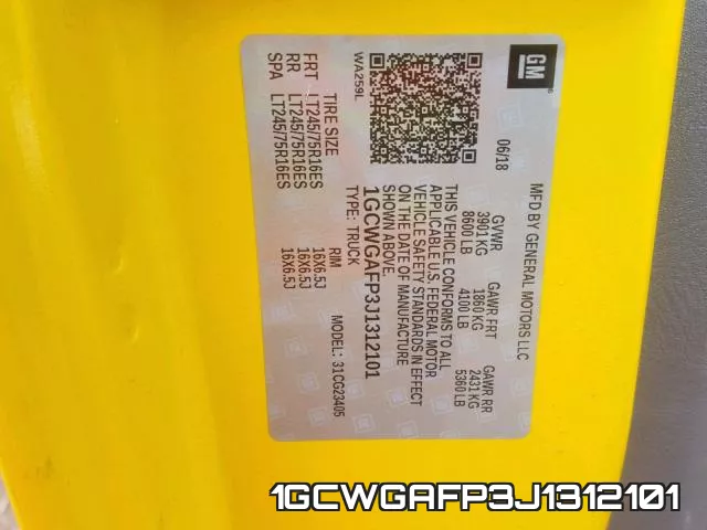 1GCWGAFP3J1312101 фото 2