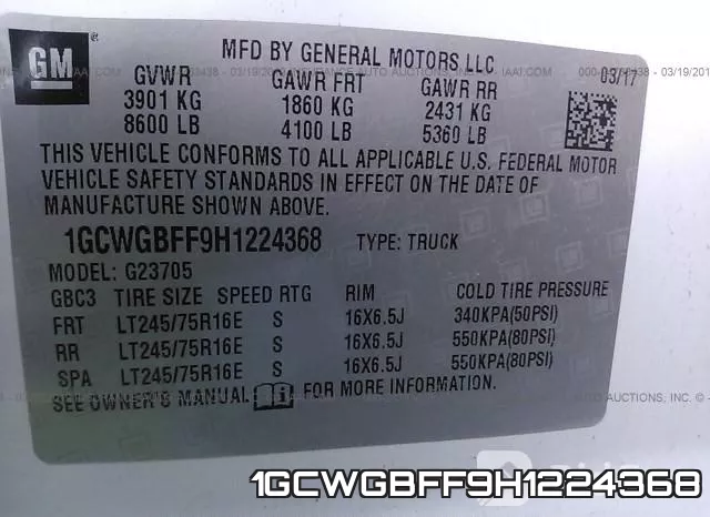 1GCWGBFF9H1224368 фото 10