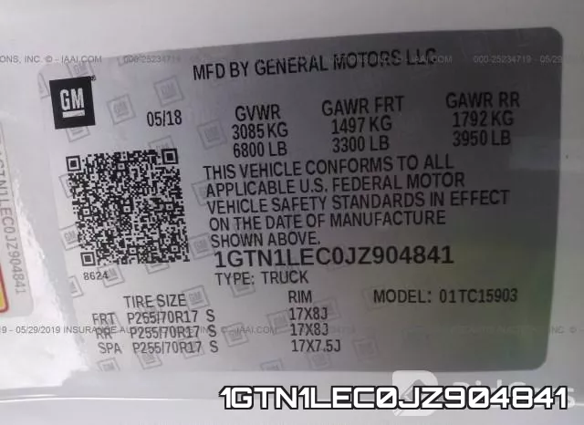1GTN1LEC0JZ904841 фото 10