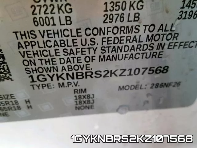 1GYKNBRS2KZ107568 фото 2