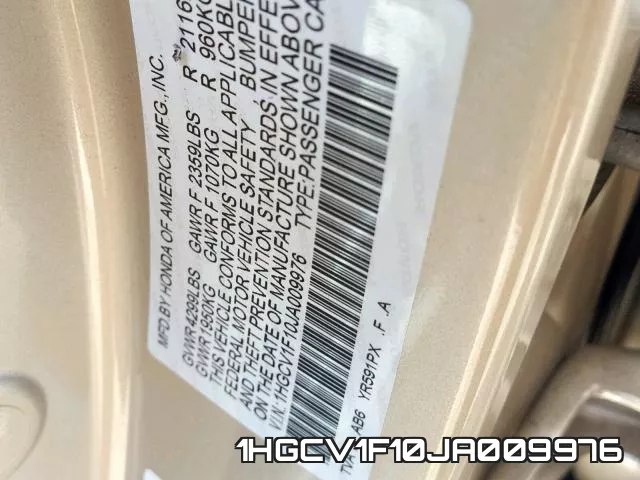 1HGCV1F10JA009976 фото 2