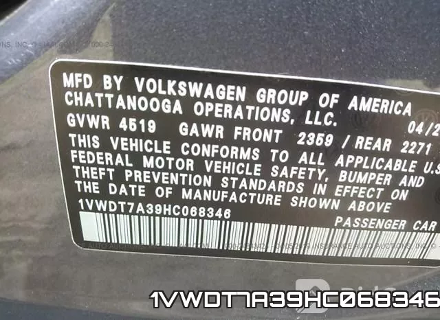 1VWDT7A39HC068346 фото 10