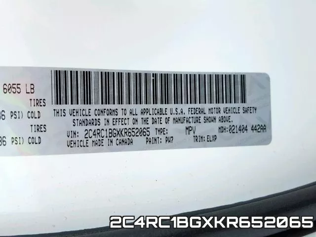 2C4RC1BGXKR652065 фото 2