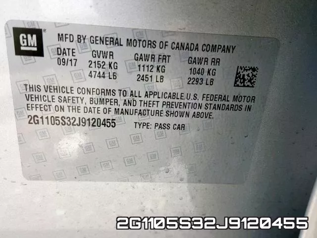 2G1105S32J9120455 фото 2