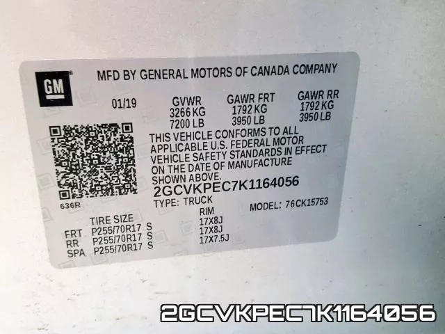 2GCVKPEC7K1164056 фото 2