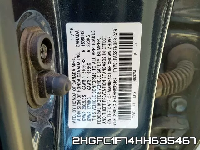 2HGFC1F74HH635467 фото 2