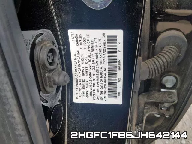 2HGFC1F86JH642144 фото 2