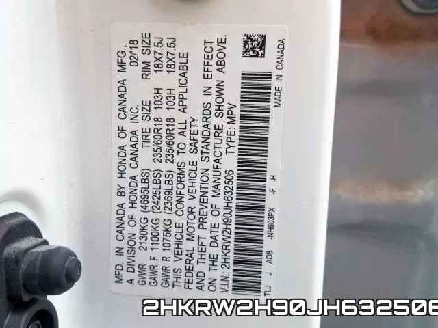 2HKRW2H90JH632506 фото 2