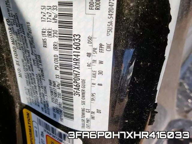3FA6P0H7XHR416033 фото 2