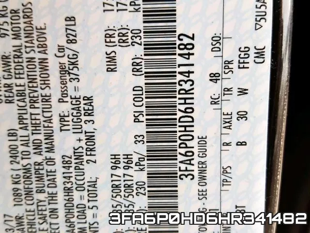 3FA6P0HD6HR341482 фото 2