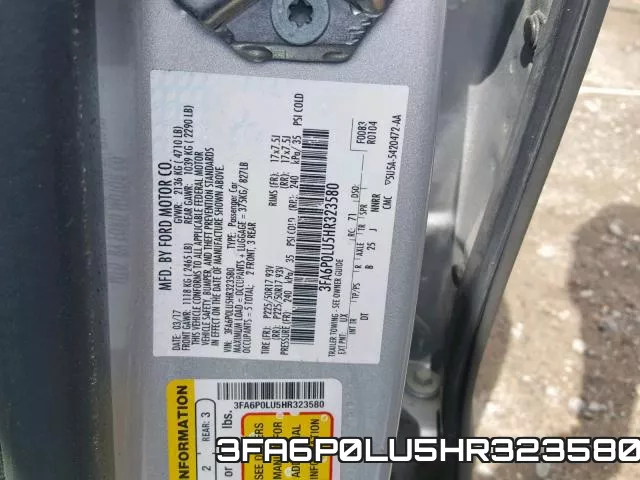 3FA6P0LU5HR323580 фото 2