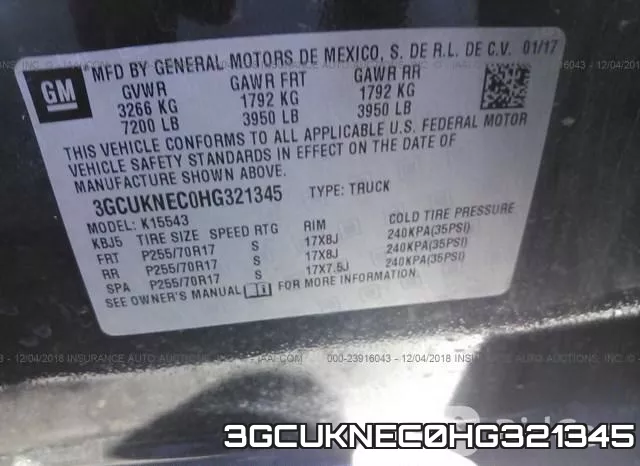 3GCUKNEC0HG321345 фото 10