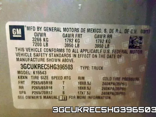 3GCUKREC5HG396503 фото 2