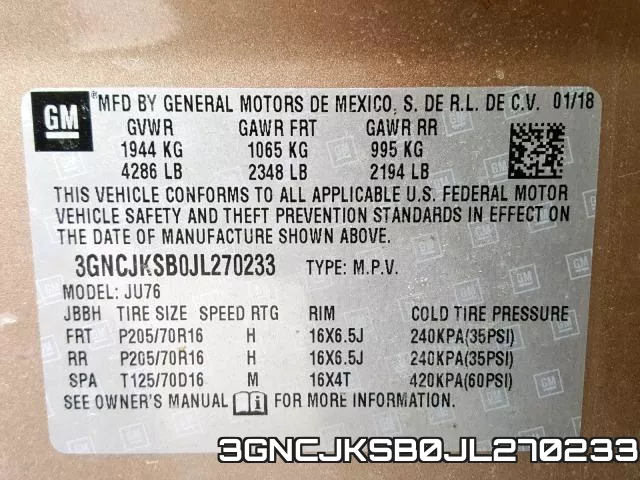 3GNCJKSB0JL270233 фото 2