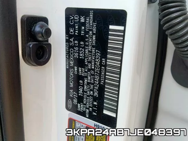 3KPA24AB7JE048397 фото 2