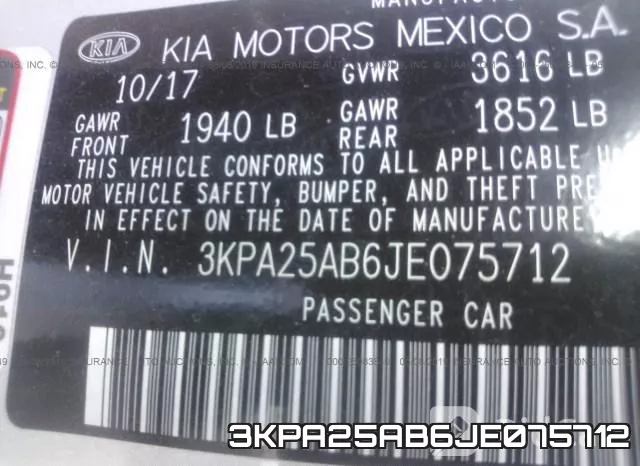 3KPA25AB6JE075712 фото 10