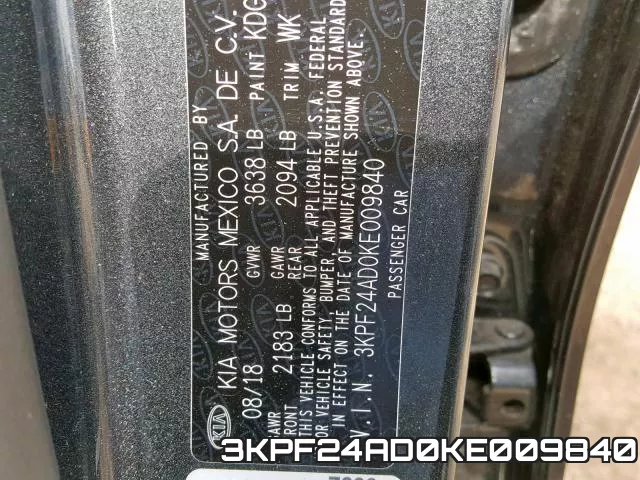 3KPF24AD0KE009840 фото 2