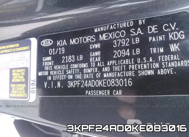 3KPF24AD0KE083016 фото 10