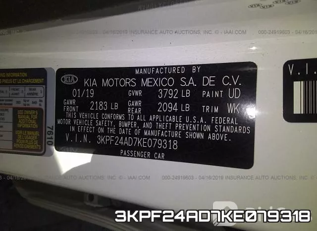 3KPF24AD7KE079318 фото 9