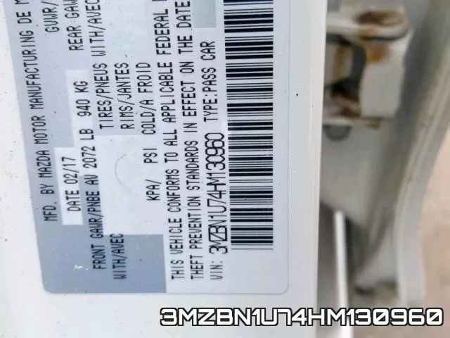 3MZBN1U74HM130960 фото 2