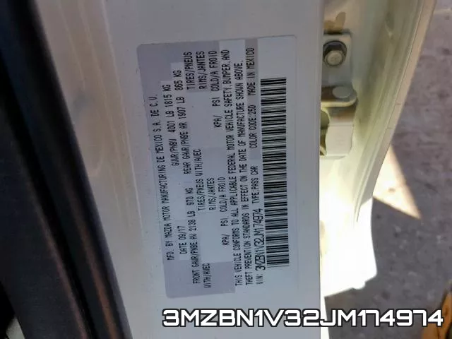 3MZBN1V32JM174974 фото 2