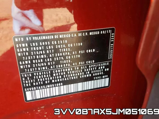 3VV0B7AX5JM051069 фото 2