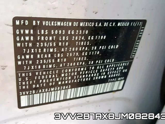 3VV2B7AX8JM082843 фото 2