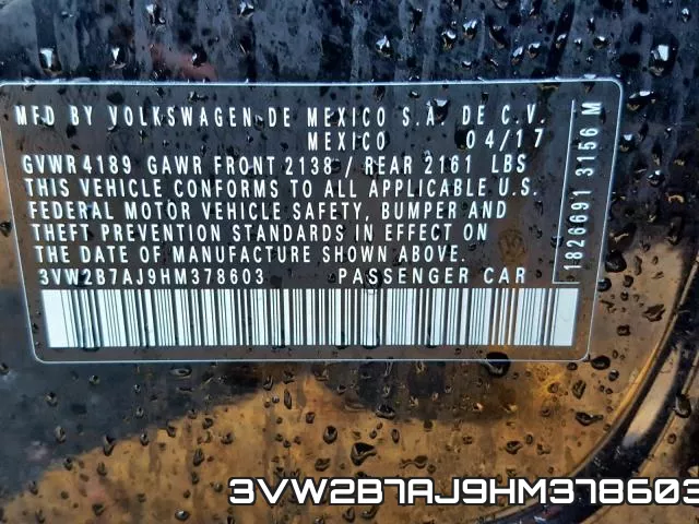 3VW2B7AJ9HM378603 фото 2