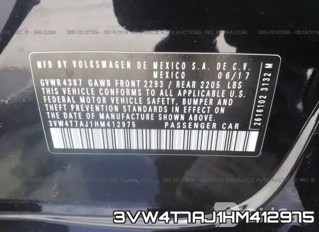 3VW4T7AJ1HM412975 фото 10