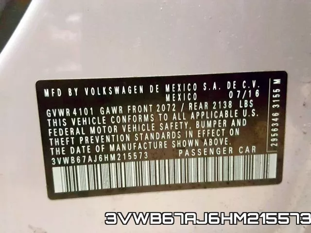 3VWB67AJ6HM215573 фото 2