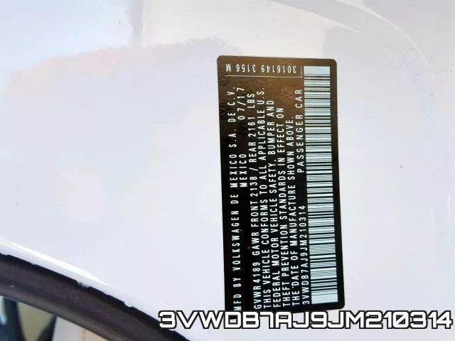 3VWDB7AJ9JM210314 фото 2