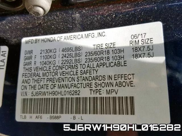 5J6RW1H90HL016282 фото 2