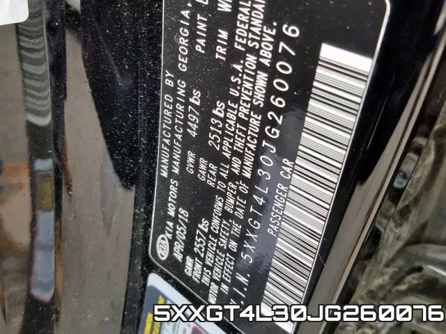 5XXGT4L30JG260076 фото 2